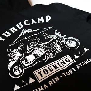 Yuru Camp - Touring Zip Hoodie Black (XL Size)