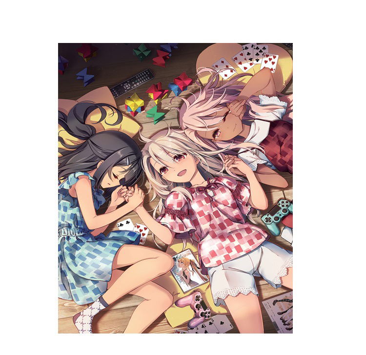 Fate/kaleid liner Prisma Illya Hiroshi Hiroyama Illustration B2 Tapestry: Illya & Miyu & Chloe image 1