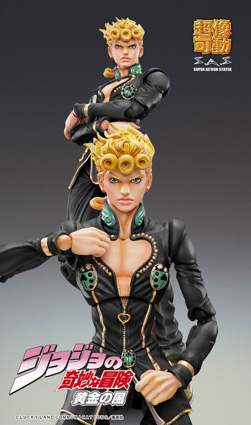 Super Action Statue JoJo's Bizarre Adventure Part 5 Golden Wind: Giorno Giovanna Ver. Black image 7