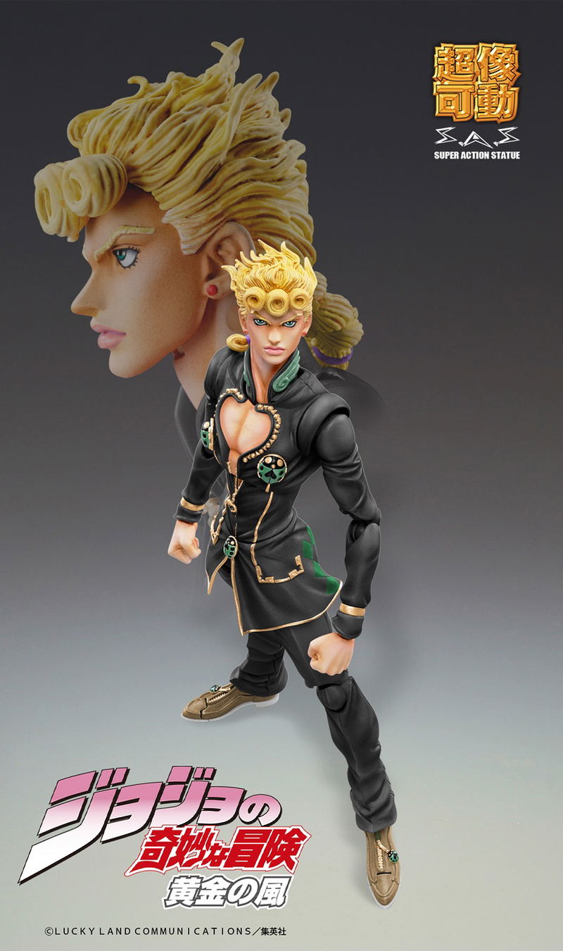 Super Action Statue JoJo's Bizarre Adventure Part 5 Golden Wind: Giorno Giovanna Ver. Black image 8