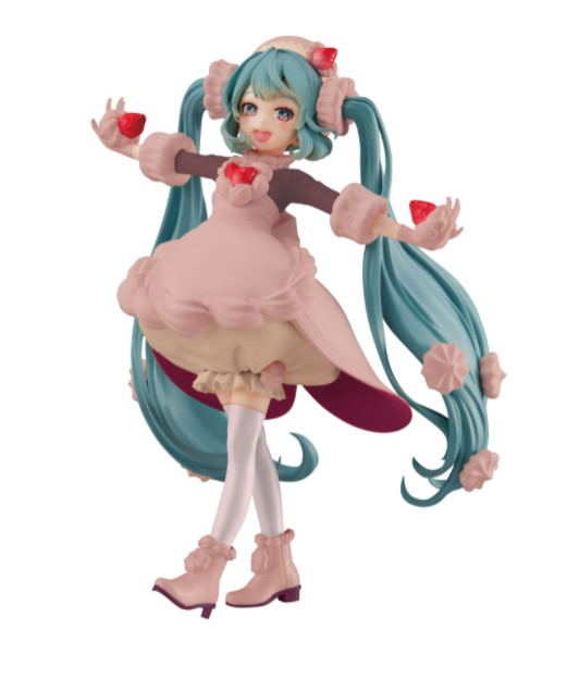Sweet Sweets Piapro Characters Pre-Painted Figure: Hatsune Miku Strawberry Chocolate Shortcake image 1
