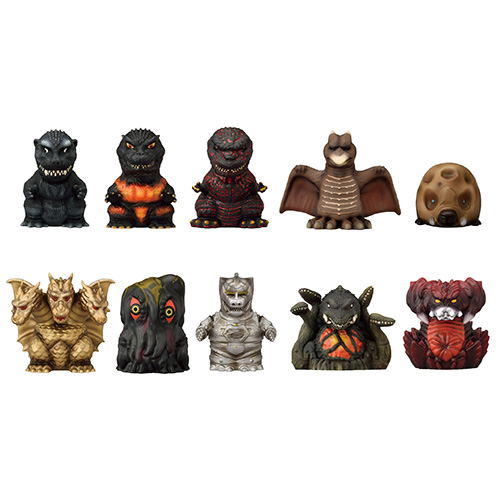 Godzilla Soft Vinyl Puppet Mascot Set Of 10 Pieces Re Run