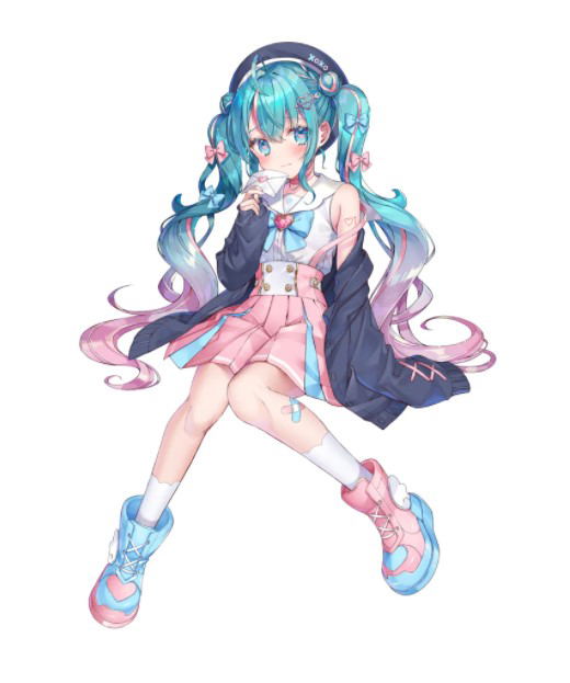 Vocaloid Hatsune Miku Noodle Stopper Figure: Hatsune Miku Love Sailor Ver. image 1