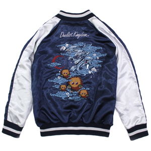 Yu-Gi-Oh! Duel Monsters - Blue-eyed Ultimate Dragon Versus Goomba Embroidery Sukajan Jacket (M Size)_