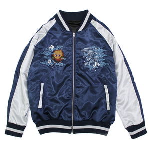 Yu-Gi-Oh! Duel Monsters - Blue-eyed Ultimate Dragon Versus Goomba Embroidery Sukajan Jacket (M Size)_