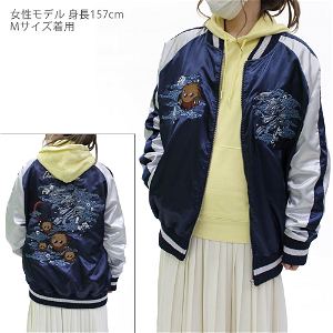 Yu-Gi-Oh! Duel Monsters - Blue-eyed Ultimate Dragon Versus Goomba Embroidery Sukajan Jacket (M Size)