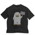 Gintama Elizabeth "Never Stand Behind Me" Big Silhouette T-shirt Black (XL Size) thumbnail 1