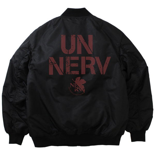 Evangelion Nerv MA-1 Jacket Black (M Size) image 1
