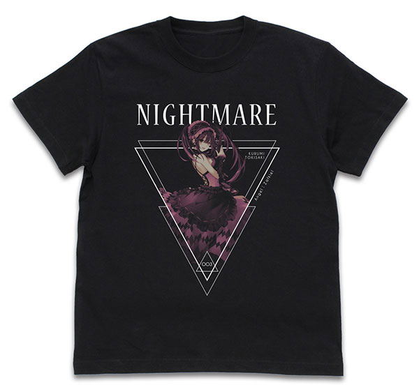 Date A Live Light Novel Version Nightmare - Kurumi Tokisaki T-shirt Black (M Size) image 1