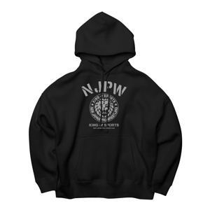 New Japan Pro-Wrestling: Lion Mark Big Silhouette Pullover Hoodie Black (L Size)_