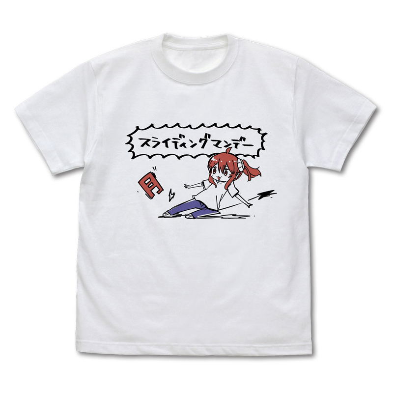 Machikado Mazoku - Sliding Monday T-shirt White (M Size) image 1