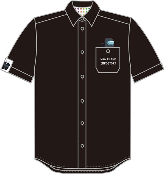 Among Us - Nendoroid Plus Work Shirt Crewmate Black (L Size) image 1