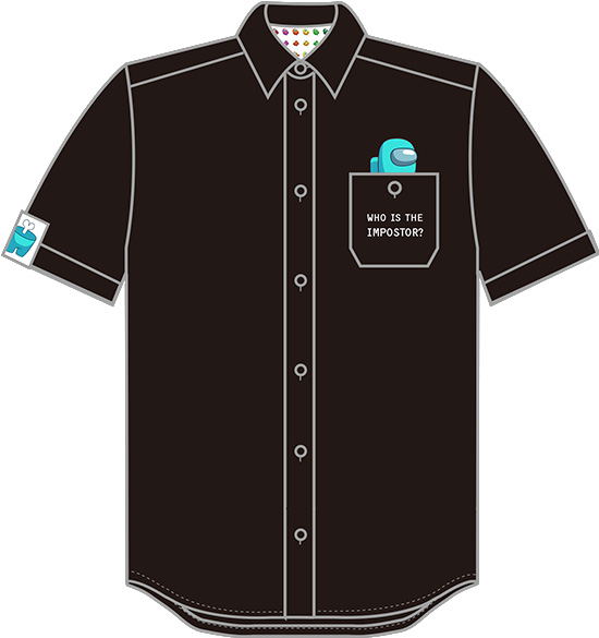 Among Us - Nendoroid Plus Work Shirt Crewmate Cyan (L Size) image 1