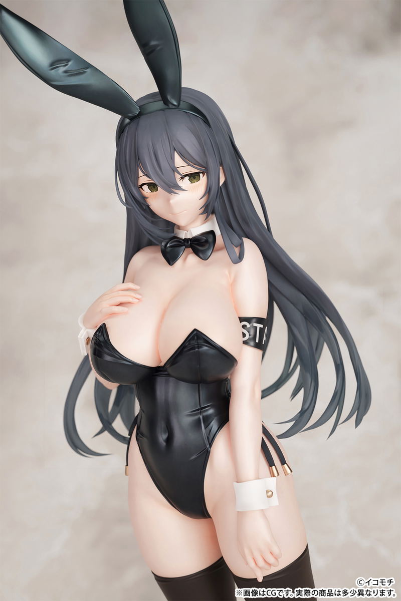 Icomochi Original Illustration 1/7 Scale Pre-Painted Figure: Black Bunny Kouhai-chan Unmasked Ver. image 12