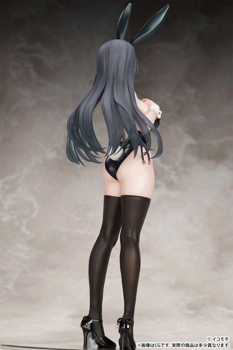 Icomochi Original Illustration 1/7 Scale Pre-Painted Figure: Black Bunny Kouhai-chan Unmasked Ver. image 14
