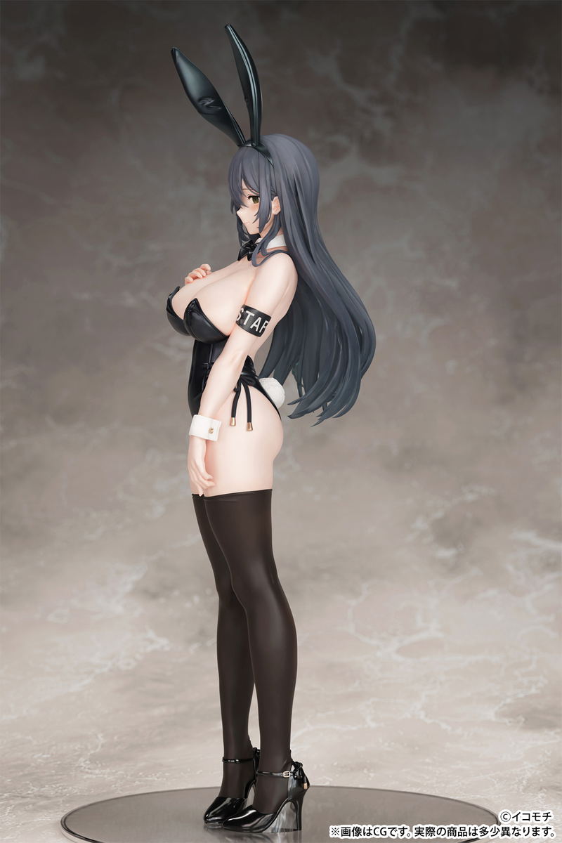 Icomochi Original Illustration 1/7 Scale Pre-Painted Figure: Black Bunny Kouhai-chan Unmasked Ver. image 7