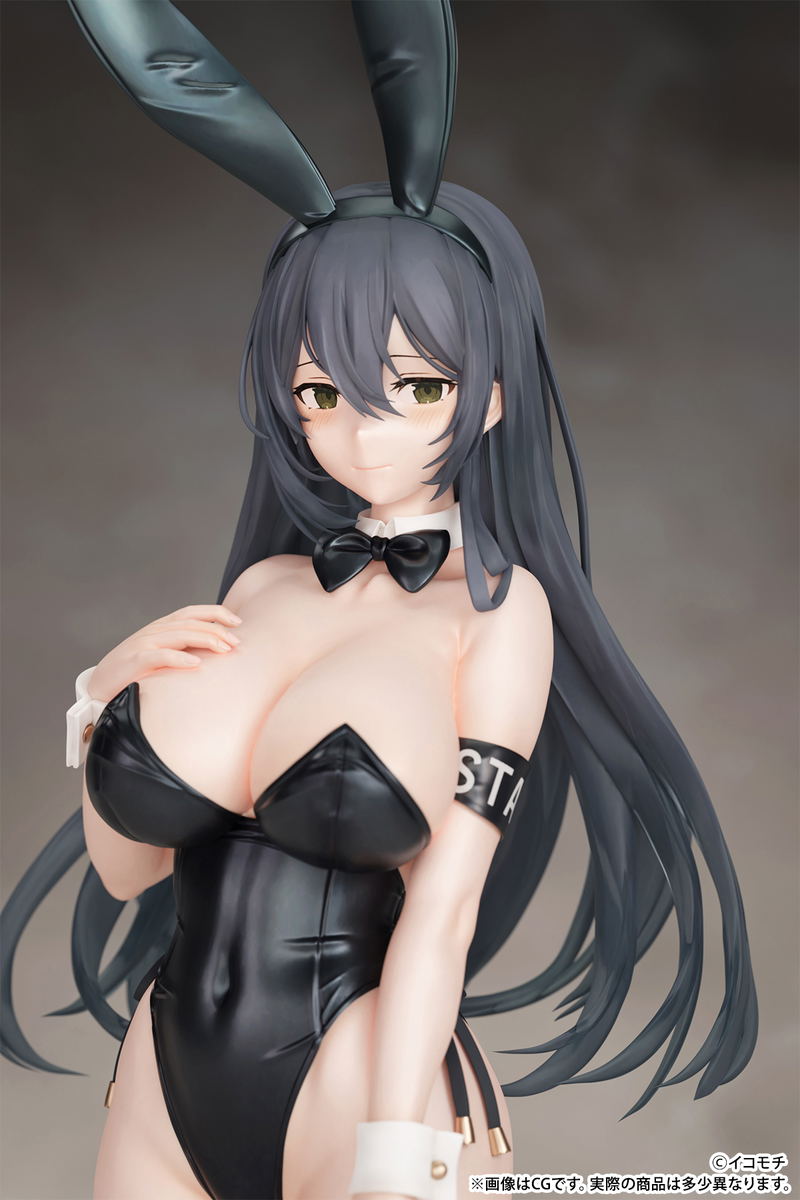 Icomochi Original Illustration 1/7 Scale Pre-Painted Figure: Black Bunny Kouhai-chan Unmasked Ver. image 8