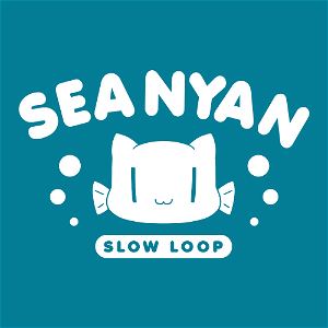 Slow Loop Sea Nyan Dry T-shirt Turquoise Blue (S Size)
