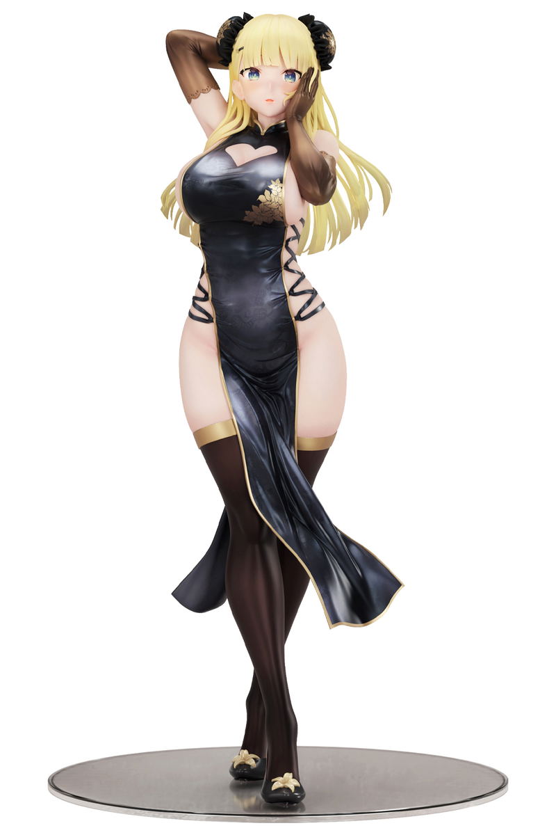 Oekakizuki Original Illustration 1/7 Scale Pre-Painted Figure: China Girl Black Ver. image 1