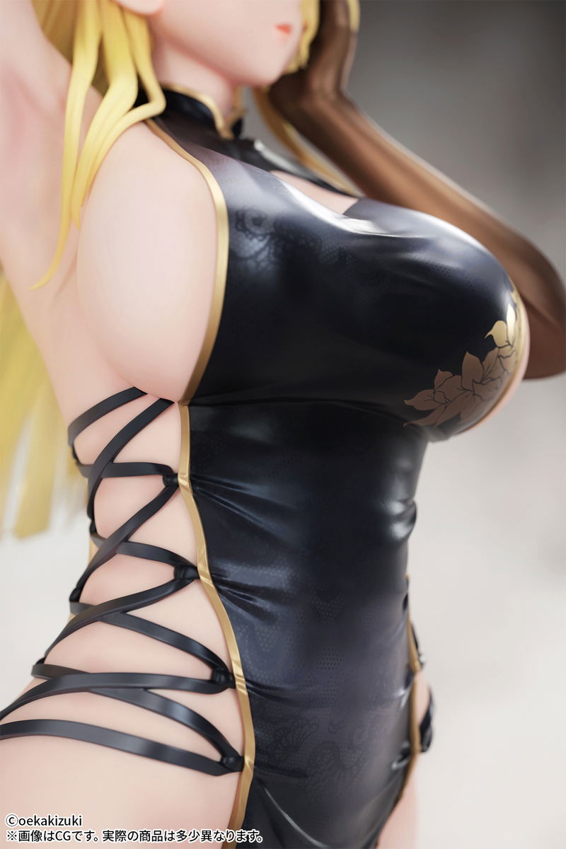 Oekakizuki Original Illustration 1/7 Scale Pre-Painted Figure: China Girl Black Ver. image 12