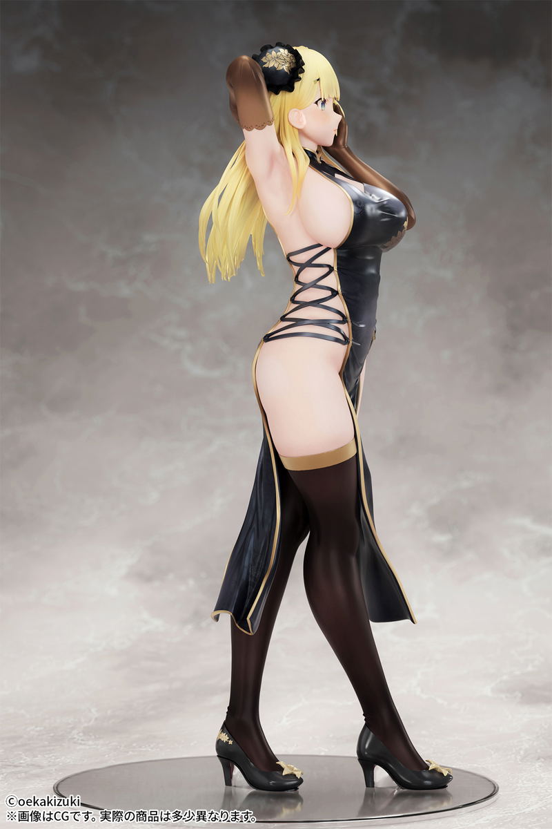 Oekakizuki Original Illustration 1/7 Scale Pre-Painted Figure: China Girl Black Ver. image 3