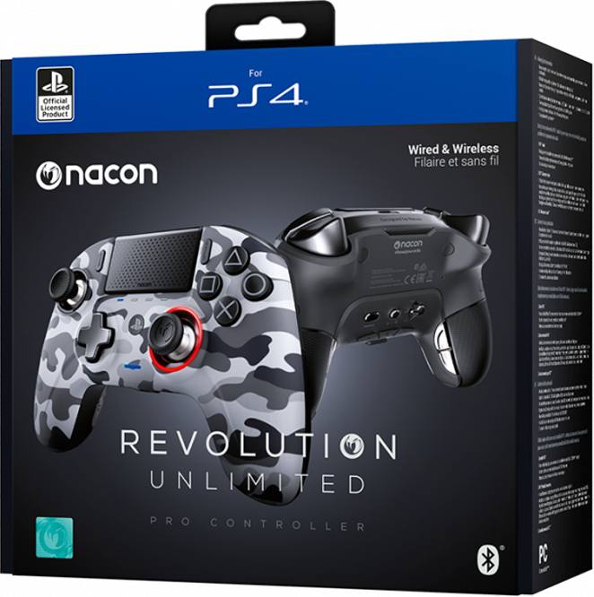 Nacon Unlimited Pro Controller for PlayStation 4 (Camo Grey) PlayStation 4, Playstation 4 Pro