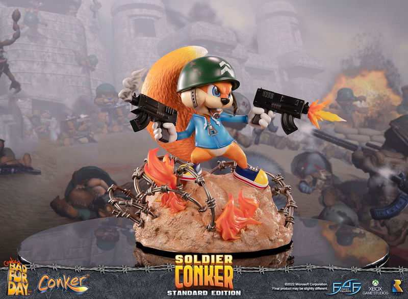 Conker's Bad Fur Day Resin Painted Statue: Soldier Conker [Standard Edition] image 10