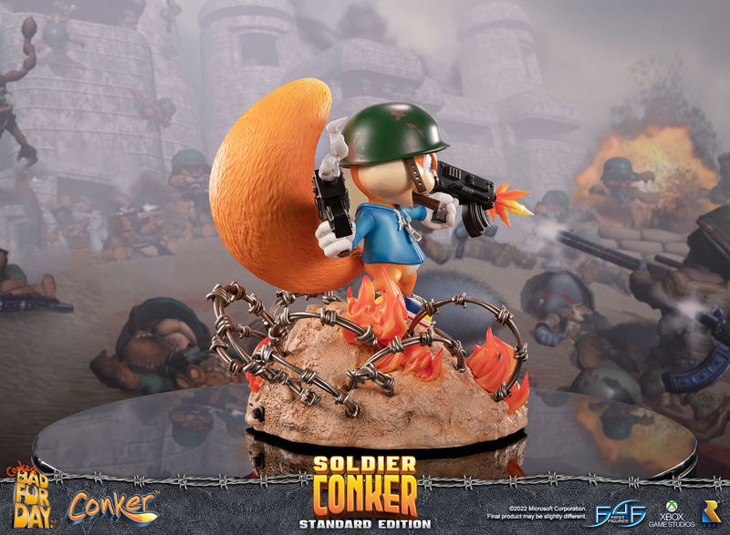 Conker's Bad Fur Day Resin Painted Statue: Soldier Conker [Standard Edition] image 11