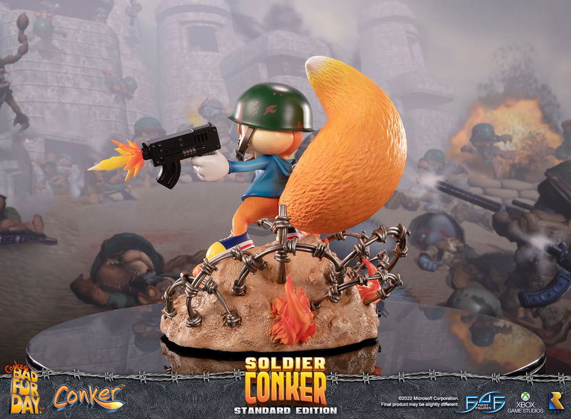 Conker's Bad Fur Day Resin Painted Statue: Soldier Conker [Standard Edition] image 14