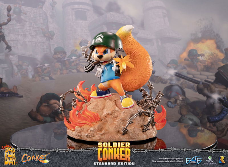Conker's Bad Fur Day Resin Painted Statue: Soldier Conker [Standard Edition] image 16