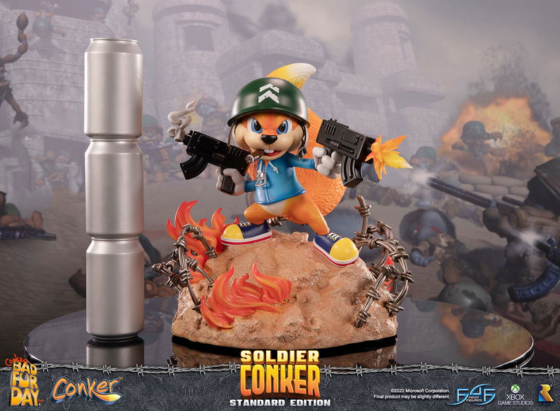 Conker's Bad Fur Day Resin Painted Statue: Soldier Conker [Standard Edition] image 18