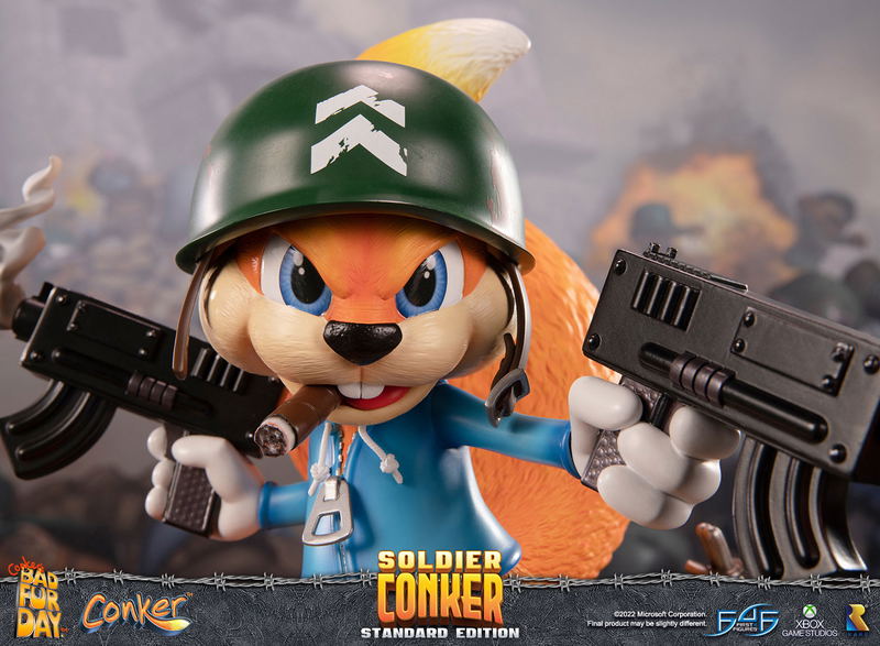Conker's Bad Fur Day Resin Painted Statue: Soldier Conker [Standard Edition] image 22