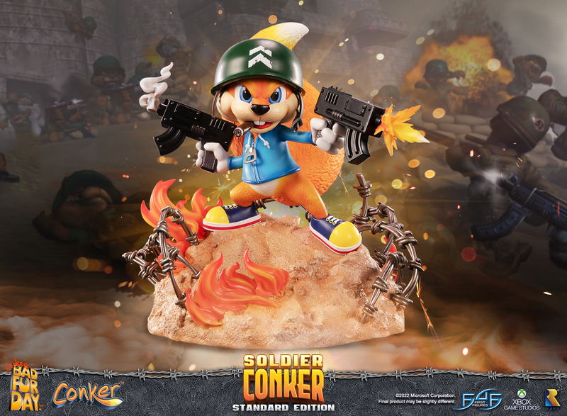 Conker's Bad Fur Day Resin Painted Statue: Soldier Conker [Standard Edition] image 9