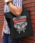 Pop Team Epic No Gyoretsu Ga Dekiru Large Tote Bag Black thumbnail 2