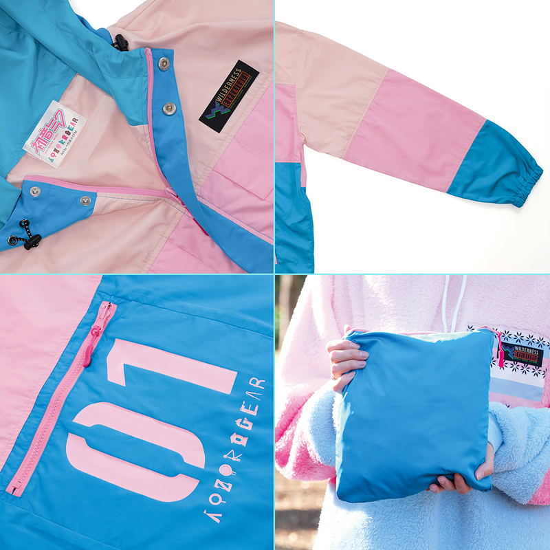 Hatsune Miku x Aozoragear Wilderness Experience Collaboration Packable Shell Hoodie (L Size) image 6