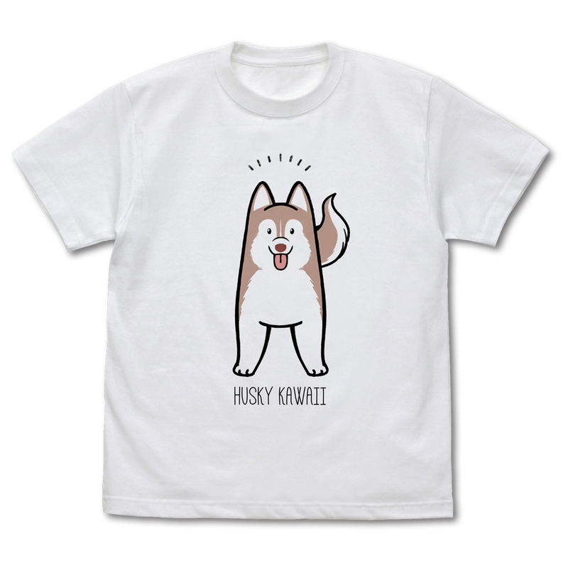 Hamaji - Husky Kawaii T-shirt Red & White (XL Size) image 1
