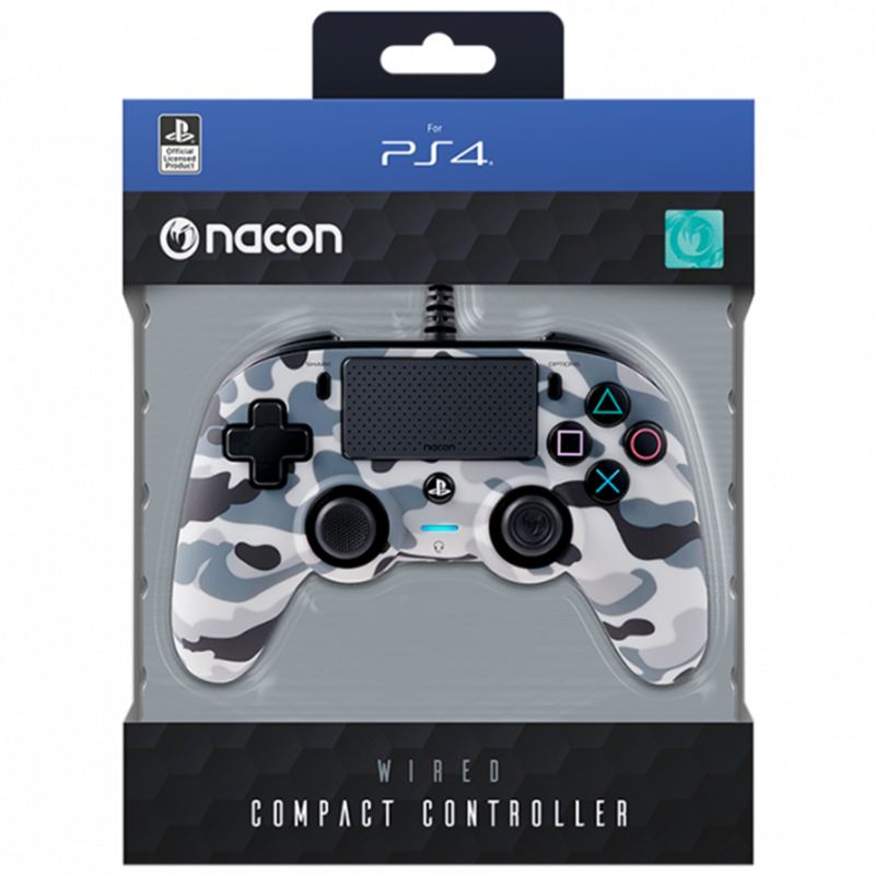Nacon Wired Compact Controller for PlayStation 4 (Camo Grey) for PlayStation  4, Playstation 4 Pro