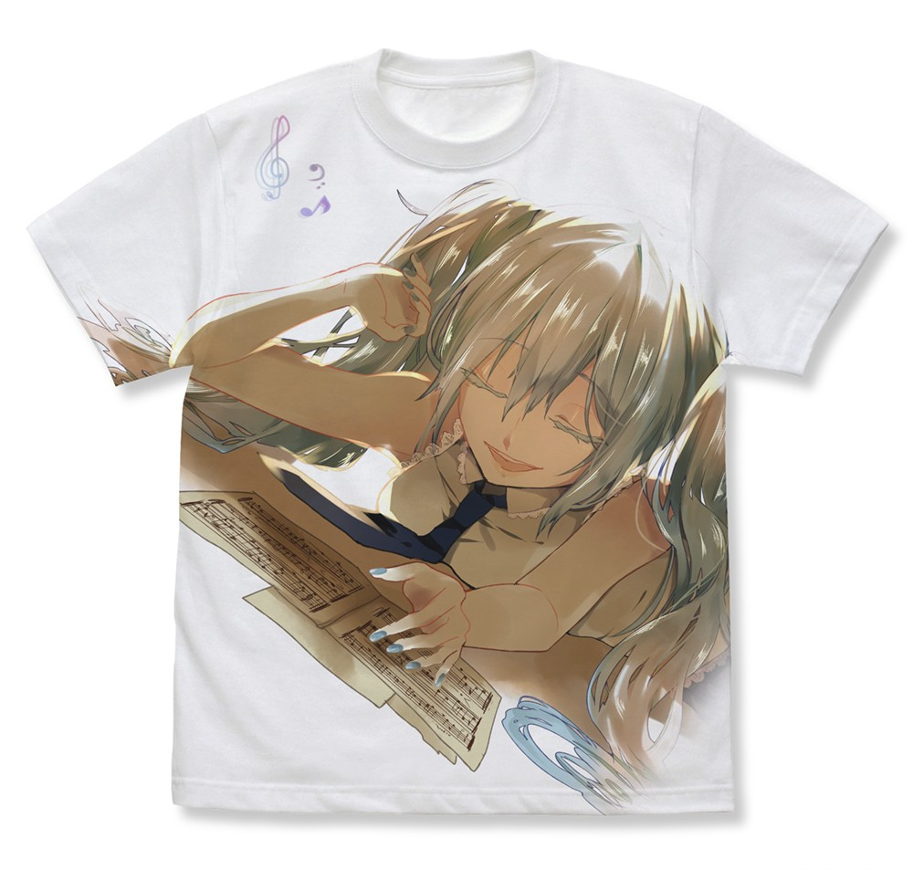 Hatsune Miku - Hanakazu Version Full Graphic T-shirt White (L Size)