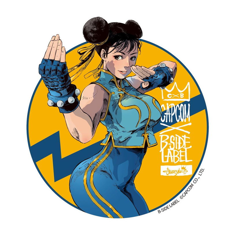 Capcom x B-Side Label Sticker Capcom Girl Chun-Li Nostalgic