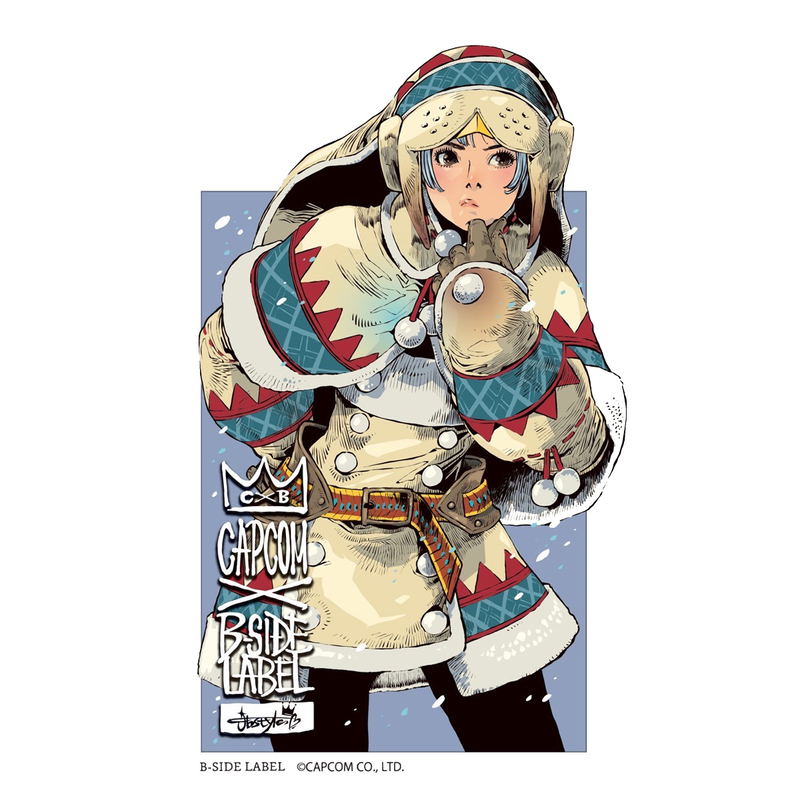 Capcom x B-Side Label Sticker Capcom Girl Lagombi Hunter image 1