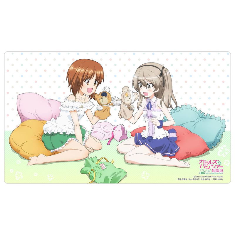 Girls Und Panzer Das Finale - Original Illustration Miho Nishizumi & Alice Shimada Boko Puppet Rubber Mat image 1