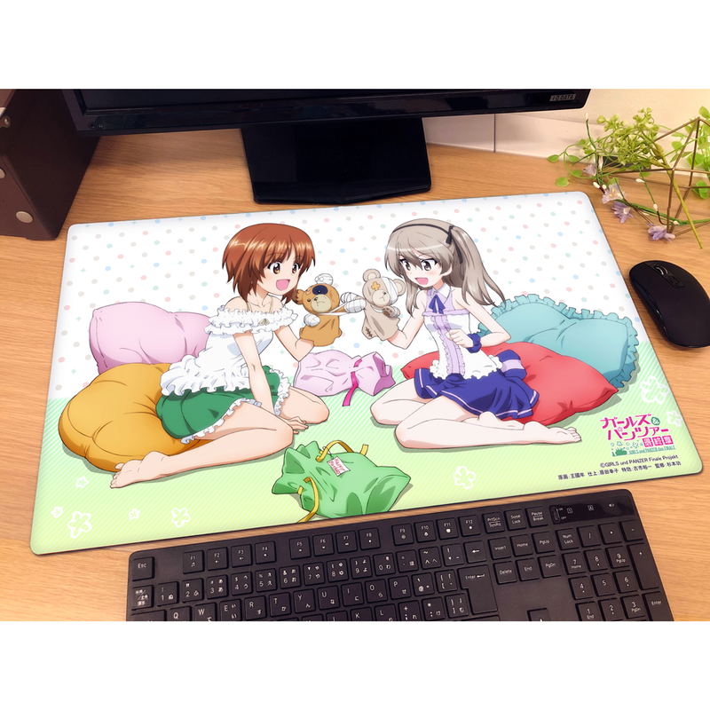 Girls Und Panzer Das Finale - Original Illustration Miho Nishizumi & Alice Shimada Boko Puppet Rubber Mat image 2