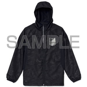 Attack On Titan Survey Corps Micro Ripstop Zip Hoodie Woodland Black (M Size)_