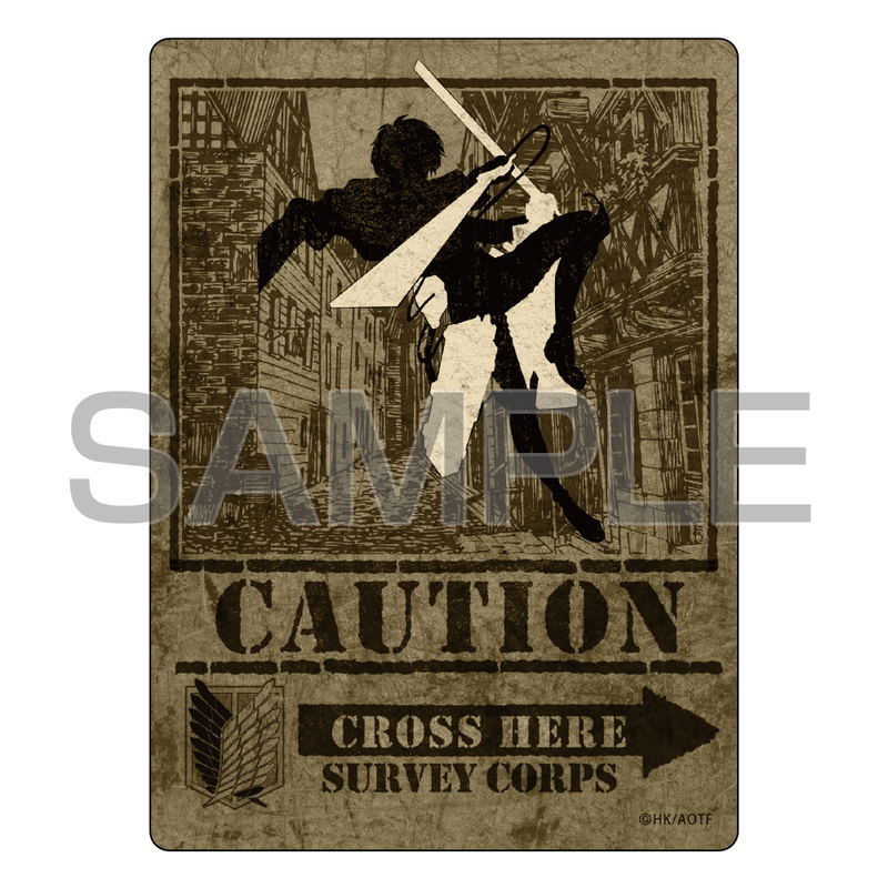 Attack On Titan - Survey Corps Caution: Cross Here Water Resistant Sticker image 1