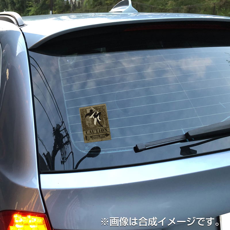 Attack On Titan - Survey Corps Caution: Cross Here Water Resistant Sticker image 2