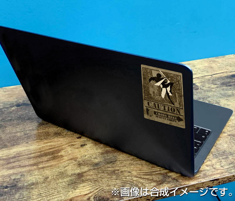 Attack On Titan - Survey Corps Caution: Cross Here Water Resistant Sticker image 3