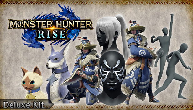 Monster Hunter Rise: Deluxe Kit (DLC) <span class="ext" style="background-color: #B0000F; color: #FFFFFF;">DLC</span> <span class="ext" style="background-color: #2a475e; color: #FFFFFF;">STEAM</span> <span class="ext ext_digital">digital</span> image 1