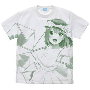 The Quintessential Quintuplets - Yotsuba Nakano Wedding Dress Version All Print T-shirt White (XL Size)_