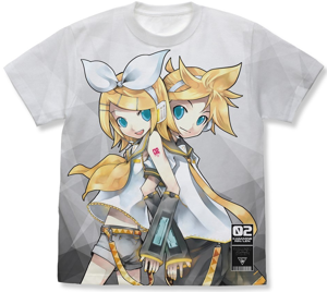 Kagamine Rin/Len Full Graphic T-shirt White (S Size)_