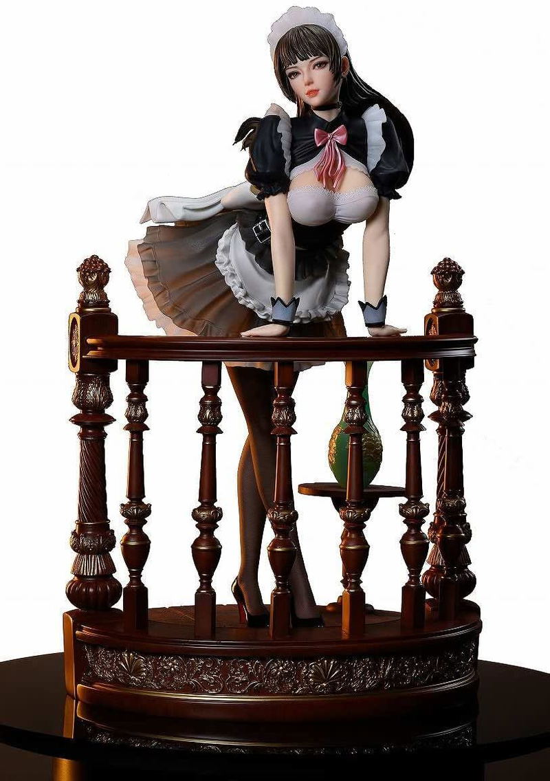 Original Character 1/4 Scale Pre-Painted Figure: Holiday Maid Monica Tesia (Pedestal Akagi Color) image 1
